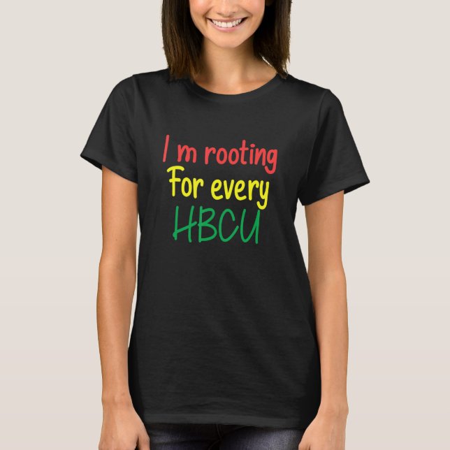 T-shirt Hbcu Black History Mois Je soutiens pour chaque Hb (Devant)