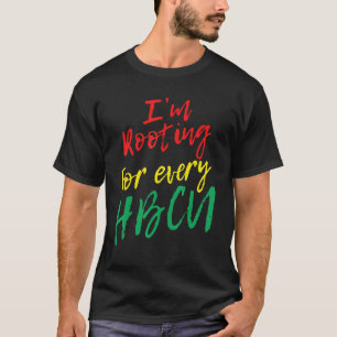 T-shirt HBCU Mois de l'histoire des Noirs Je soutiens pour