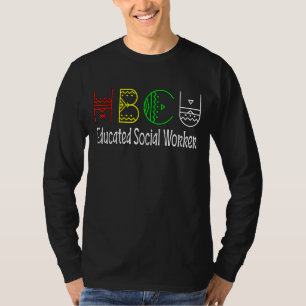 T-shirt Hbcu Travailleur Social Éduqué Black College Melan