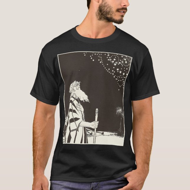 T-shirt Hd. Abraham Par Ephraim Moses Lilien (Amélioré) (Devant)