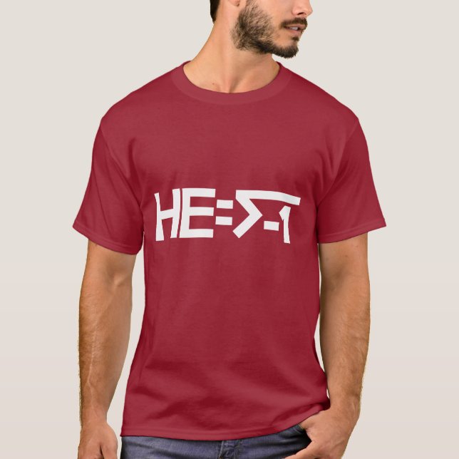 T-shirt HE=√-1 (IL est imaginaire) [IL = la racine carrée (Devant)