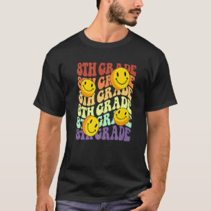 T-shirt hé 8e année professeur Retour à l'école Rétro