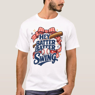 T-shirt Hé Batteur Batteur Swing Maman de Baseball Esthéti