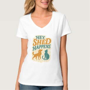 T-shirt Hé, ça arrive : l'humour des poils d'animaux