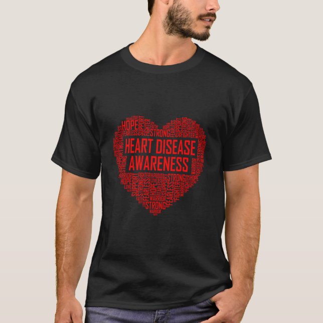 T-shirt He Disease Awareness Red He February Wear Red (Devant)
