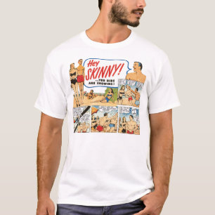 T-shirt Hé maigre ! Les nervures de YER montrent - chemis