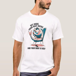 T-shirt Hé Mec, Ton Bait Sucre - Ton Bateau Est Drôle