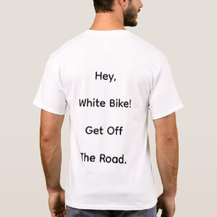 T-shirt Hé, vélo blanc, descends de la route Hankamer Artj