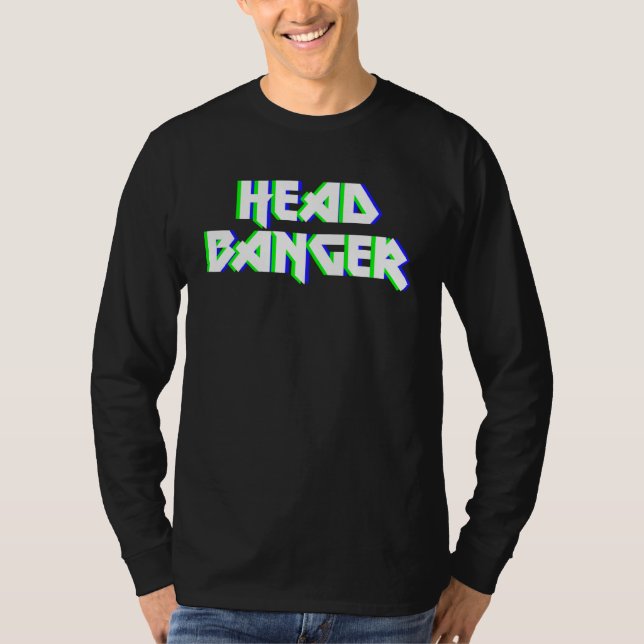 T-shirt Headbanger Dubstep Heavy Metal Rocker Techno Rave  (Devant)