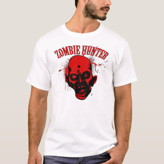 T-shirt Headshot de Red&Black de chasseur de zombi