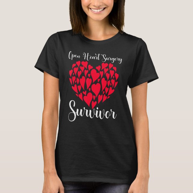 T-shirt Heart Attack Survivor Open Heart Surgery Recovery (Devant)