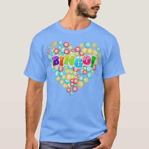 T-shirt Heart Bingo Joueur Loterie Bingo Caller G
