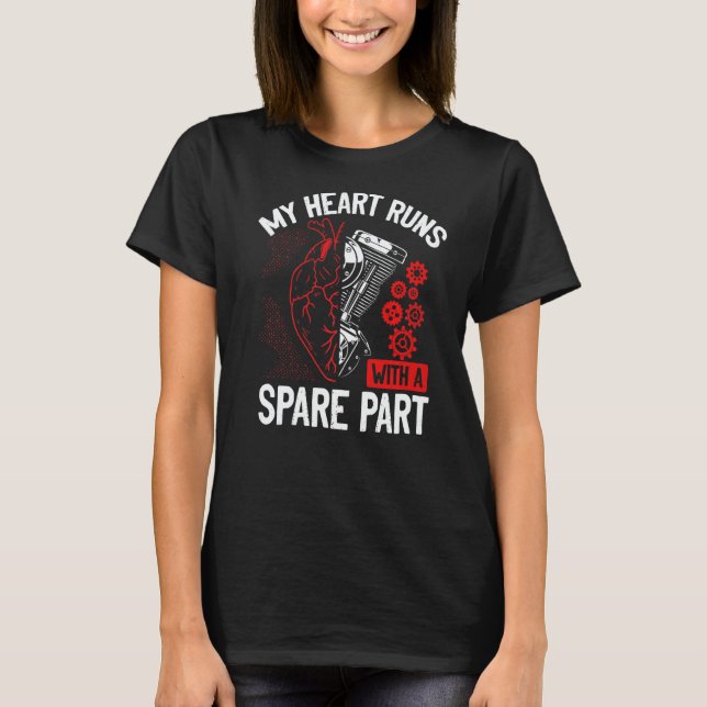 T-shirt Heart Bypass Heart Transplant Survivor Open Heart  (Devant)
