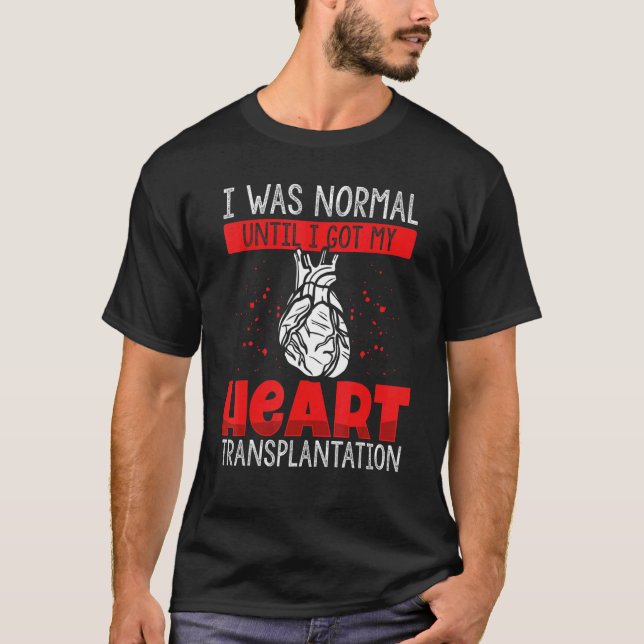T-shirt Heart Bypass Heart Transplant Survivor Open Heart  (Devant)