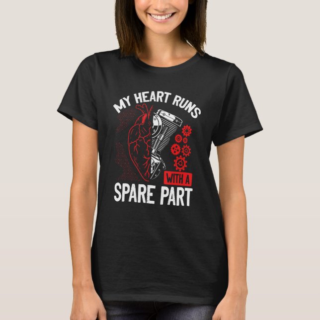 T-shirt Heart Bypass Heart Transplant Survivor Open Heart  (Devant)