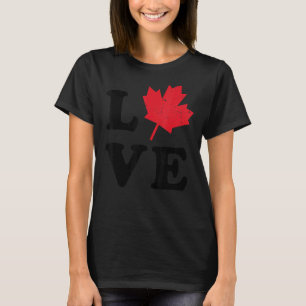 T-shirt Heart Canada Day Maple Leaf I Love You Canada