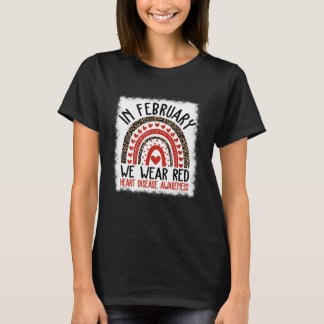 T-shirt Heart Disease Awareness In February We Wear Red Ra