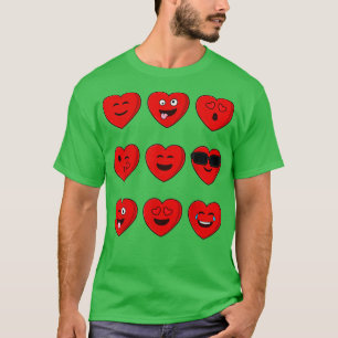 T-shirt Heart Emojis Valentines Day Emoticons