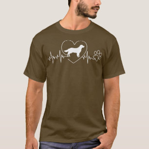 T-shirt Heart Heart Golden Retriever Chien Chien Chien Pro