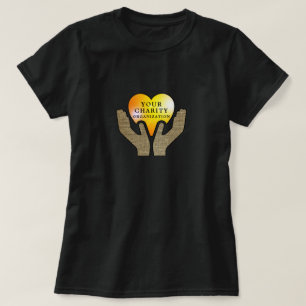 T-shirt Heart in Hands, Organisation de bienfaisance, Orga
