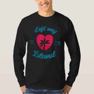 T-shirt Heart Island Palm Trees Sable Océan Tee - shirts E