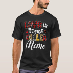 T-shirt Heart Leopard Love Est Appelé Mème Happy Moth