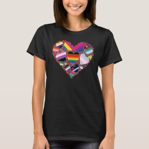 T-shirt Heart Lgbt Fier Ally Gay Lesbian Transgender Pride
