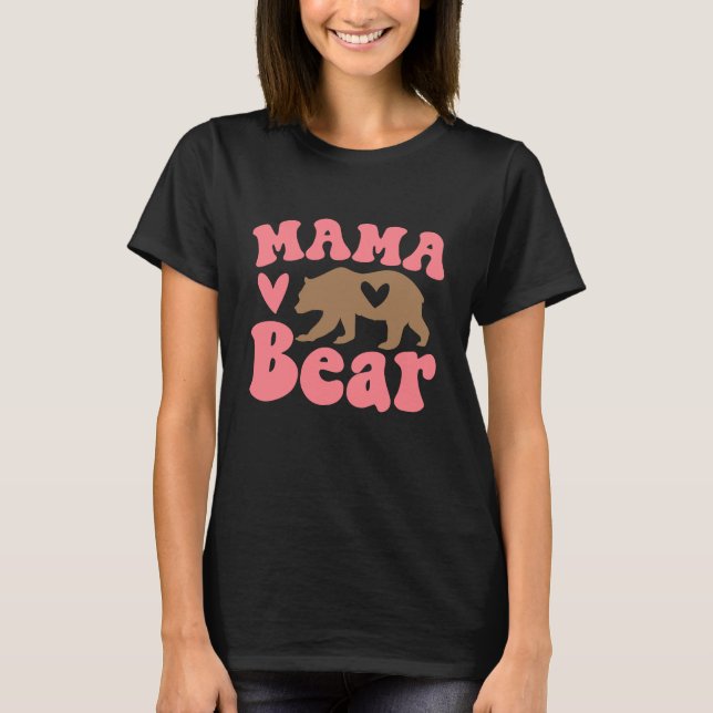 T-shirt Heart Mama Oear Retro Cute Funny Maman Cadeau (Devant)
