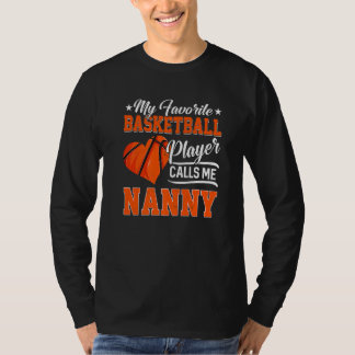 T-shirt Heart My Favori Basketball Player appelle moi Nann
