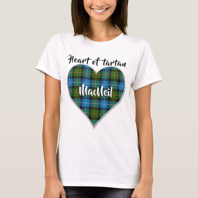 T-shirt Heart of Tartan Clan MacNeil Plaid (Devant)