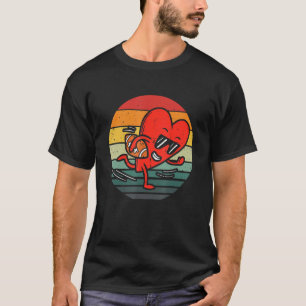 T-shirt Heart Playing American Football Valentines Day Spo