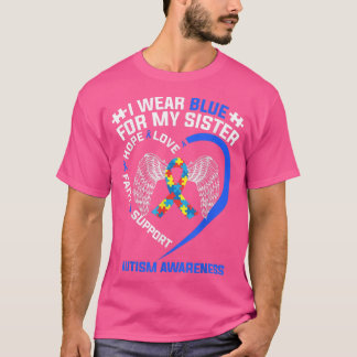 T-shirt Heart Ribbon I Wear Blue