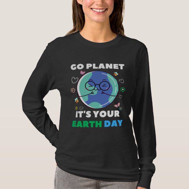 T-shirt Heart Shaped Earth Day Everyday Bees World Environ (Devant)