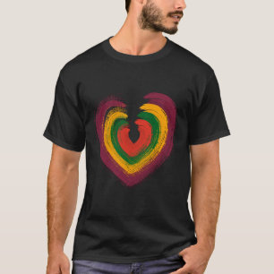 T-shirt HEART Special Personnalisable Black Tourist