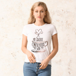 T-shirt Heart Steam Coffee Mom - Fête des mères intemporel