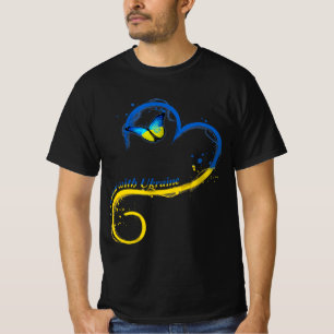 T-shirt Heart Ukraine Butterfly Ukrainian Flag I