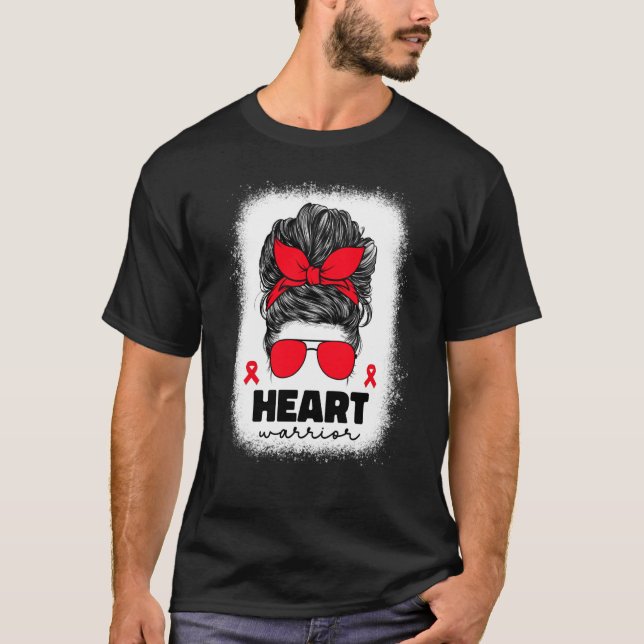 T-shirt Heart Warrior For Women Mom Heart Disease Awarenes (Devant)
