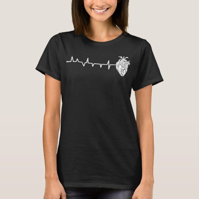 T-shirt Heartbeat de cardiologie (Devant)