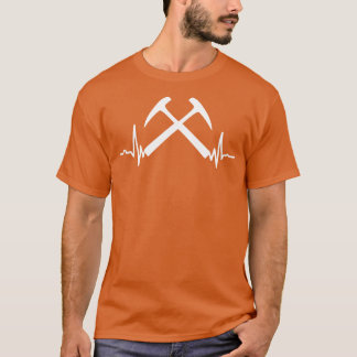T-shirt Heartbeat Double Rock Hammers Géologie Rockhound