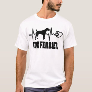 T-shirt Heartbeat - Fox Terrier - Dog Best Friend