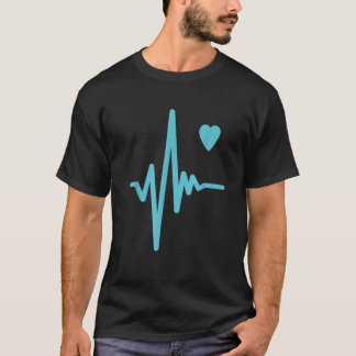 T-shirt Heartbeat Heart Love Rhythm Couples Comme
