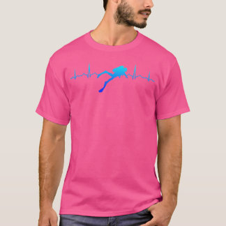 T-shirt Heartbeat Plongée Plongée Plongée Plongée