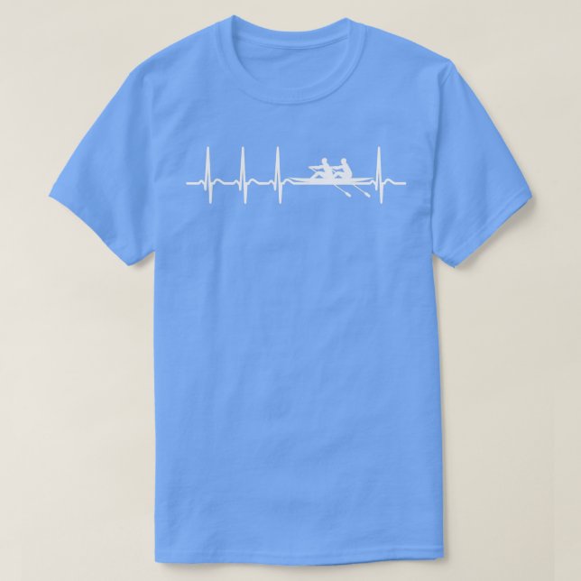 T-shirt Heartbeat Rowing Rower Team Coach Cool Shirt Gift (Design devant)