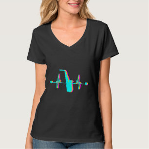 T-shirt Heartbeat Saxophone Musicien d'instruments de musi