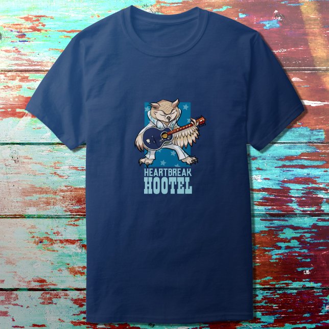 T-shirt Heartbreak Hotel Funny Rock Star Owl Cartoon (Créateur téléchargé)
