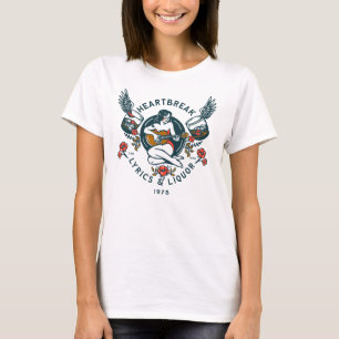 T-shirt "Heartbreak Lyrics & Liquor, 1975" Retro Pinup