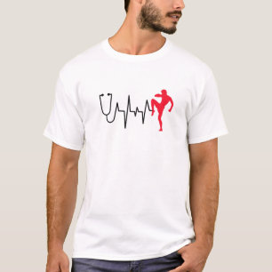 T-shirt Heartline Sport Muay Thai Boxe Martial Art Heart