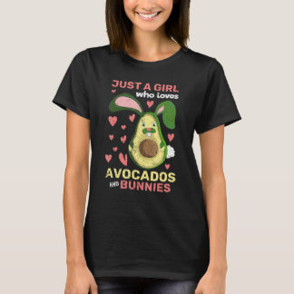 T-shirt Hearts Animal Easter Rabbit Avocado Girls Cute Bu