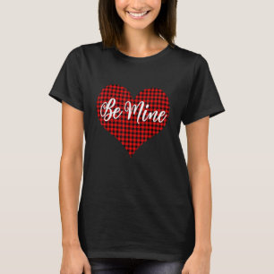 T-shirt Hearts Love Valentine's Day plaid Romantic Be Mine