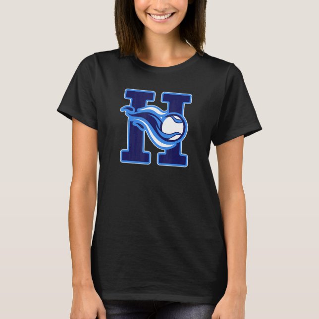 T-shirt Heat Baseball Bleu foncé H (Devant)